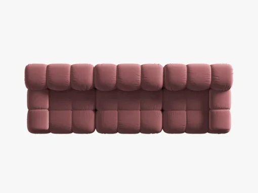 SOFA Bellis 3-osobowa, obicie z tkaniny (kolor do wyboru), zaoblone kształty, nowoczesny loftowy styl, blu52, ekskluzywna