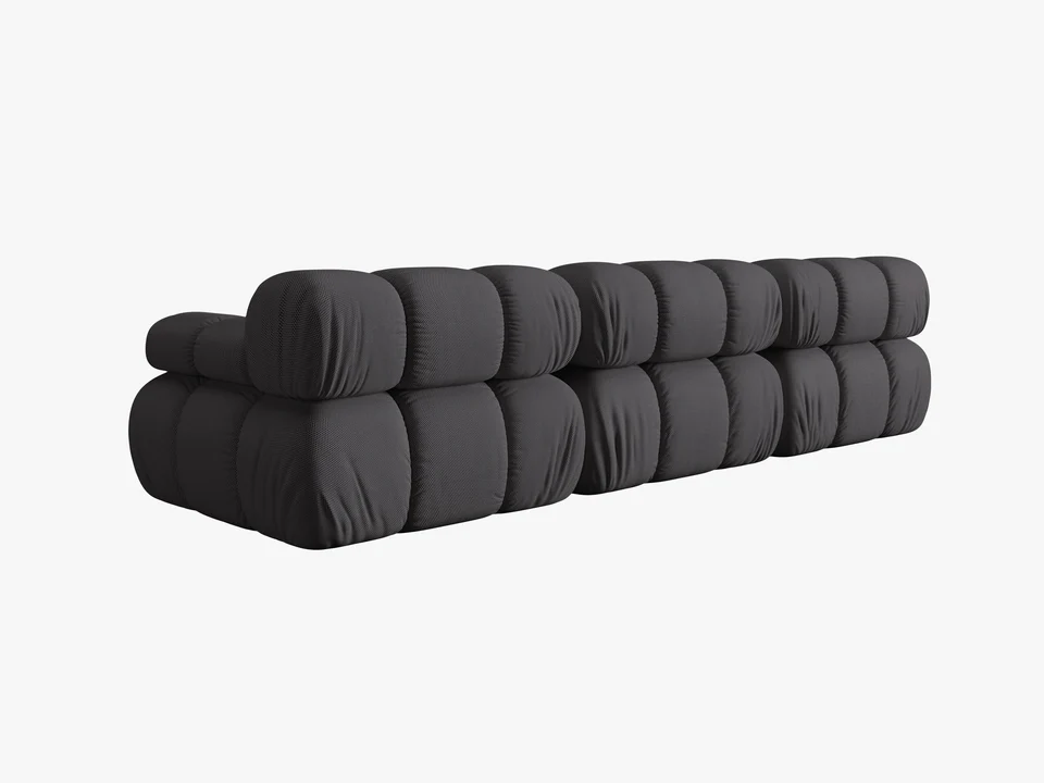 SOFA Bellis 3-osobowa, obicie z tkaniny (kolor do wyboru), zaoblone kształty, nowoczesny loftowy styl, son15, designerska SOFA Bellis 3-osobowa, obicie z tkaniny (kolor do wyboru), zaoblone kształty, nowoczesny loftowy styl, son15, designerska