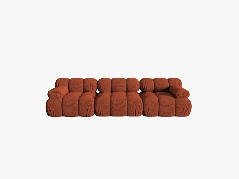 SOFA Bellis 3-osobowa, obicie z tkaniny (kolor do wyboru), zaoblone kształty, nowoczesny loftowy styl, son44 SOFA Bellis 3-osobowa, obicie z tkaniny (kolor do wyboru), zaoblone kształty, nowoczesny loftowy styl, son44