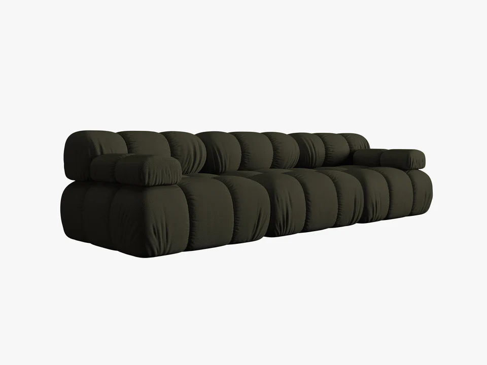 SOFA Bellis 3-osobowa, obicie z tkaniny (kolor do wyboru), zaoblone kształty, nowoczesny loftowy styl, son77, piękna SOFA Bellis 3-osobowa, obicie z tkaniny (kolor do wyboru), zaoblone kształty, nowoczesny loftowy styl, son77, piękna