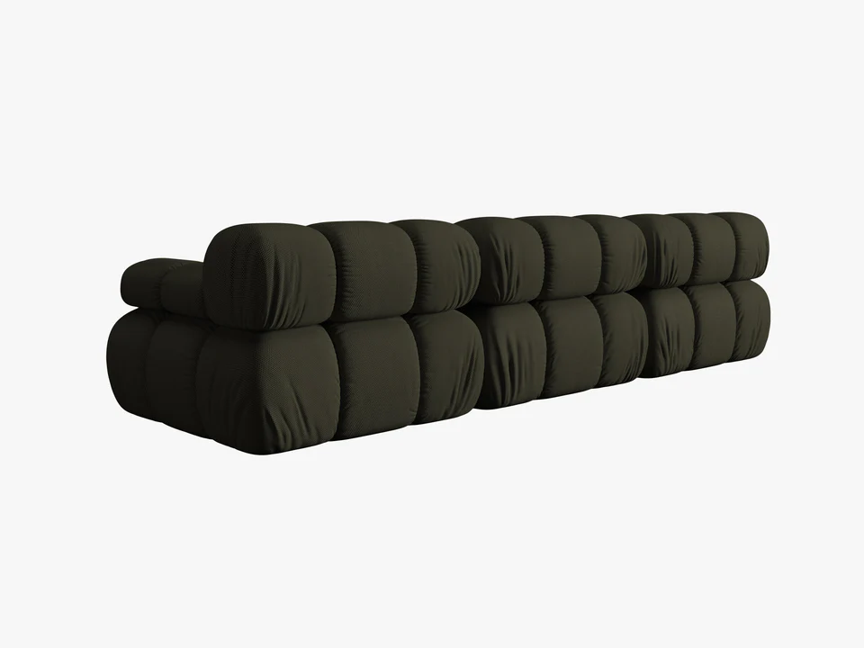 SOFA Bellis 3-osobowa, obicie z tkaniny (kolor do wyboru), zaoblone kształty, nowoczesny loftowy styl, son77, premium SOFA Bellis 3-osobowa, obicie z tkaniny (kolor do wyboru), zaoblone kształty, nowoczesny loftowy styl, son77, premium