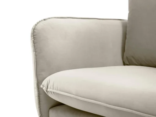SOFA Vienna 2 osobowa na metalowych nogach, aksamitna tkanina do wyboru, nowoczesny styl, beżowy, ekskluzywny