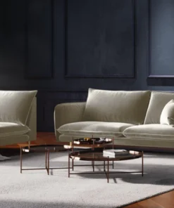 SOFA Vienna 2 osobowa na metalowych nogach, aksamitna tkanina do wyboru, nowoczesny styl, beżowy, piękny