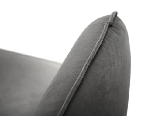 SOFA Vienna 2 osobowa na metalowych nogach, aksamitna tkanina do wyboru, nowoczesny styl, ciemnoszary, designerska