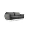 SOFA Vienna 2 osobowa na metalowych nogach, aksamitna tkanina do wyboru, nowoczesny styl, ciemnoszary