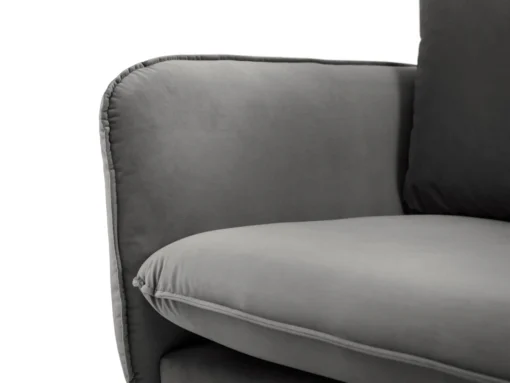 SOFA Vienna 2 osobowa na metalowych nogach, aksamitna tkanina do wyboru, nowoczesny styl, ciemnoszary, wyjątkowa