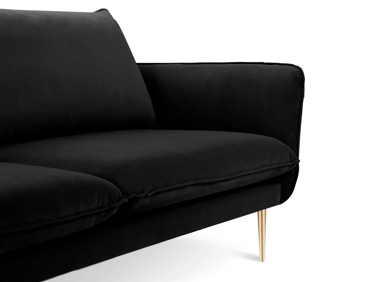 SOFA Vienna 2 osobowa na metalowych nogach, aksamitna tkanina do wyboru, nowoczesny styl, czarny, piękna SOFA Vienna 2 osobowa na metalowych nogach, aksamitna tkanina do wyboru, nowoczesny styl, czarny, piękna
