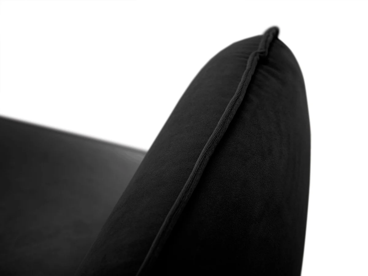 SOFA Vienna 2 osobowa na metalowych nogach, aksamitna tkanina do wyboru, nowoczesny styl, czarny, premium SOFA Vienna 2 osobowa na metalowych nogach, aksamitna tkanina do wyboru, nowoczesny styl, czarny, premium