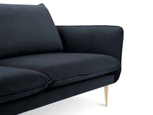 SOFA Vienna 2 osobowa na metalowych nogach, aksamitna tkanina do wyboru, nowoczesny styl, granatowy, nowoczesna