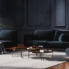 SOFA Vienna 2 osobowa na metalowych nogach, aksamitna tkanina do wyboru, nowoczesny styl, granatowy, piękna