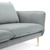 SOFA Vienna 2 osobowa na metalowych nogach, aksamitna tkanina do wyboru, nowoczesny styl, jasnoszary, najwyższa jakość