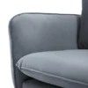 SOFA Vienna 2 osobowa na metalowych nogach, aksamitna tkanina do wyboru, nowoczesny styl, szary, elegancka