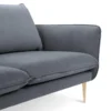 SOFA Vienna 2 osobowa na metalowych nogach, aksamitna tkanina do wyboru, nowoczesny styl, szary, najwyższa jakość