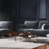SOFA Vienna 2 osobowa na metalowych nogach, aksamitna tkanina do wyboru, nowoczesny styl, szary, piękna