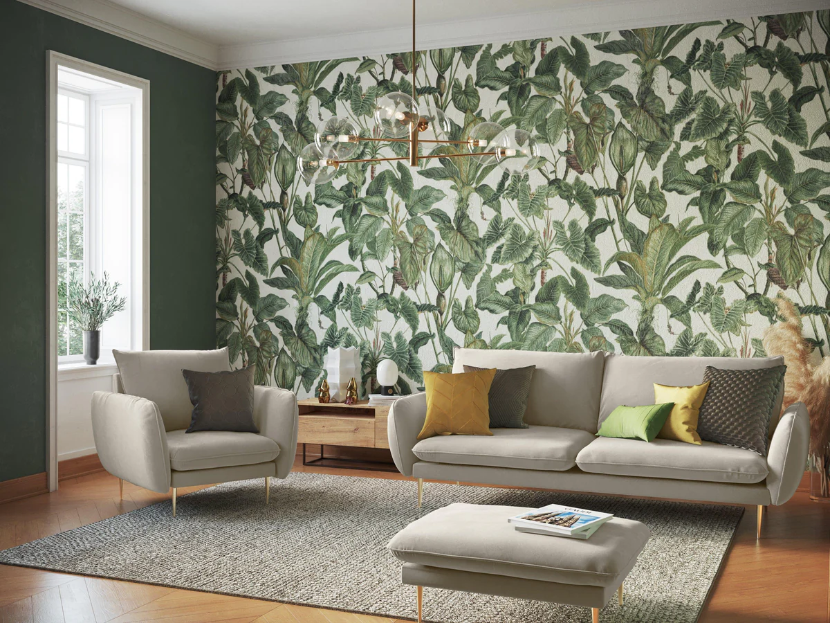 SOFA Vienna 3 osobowa na metalowych nogach, aksamitna tkanina do wyboru, nowoczesny styl, beżowa, do salonu