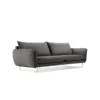 SOFA Vienna 3 osobowa na metalowych nogach, aksamitna tkanina do wyboru, nowoczesny styl, ciemnoszara