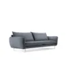 SOFA Vienna 3 osobowa na metalowych nogach, aksamitna tkanina do wyboru, nowoczesny styl, szara
