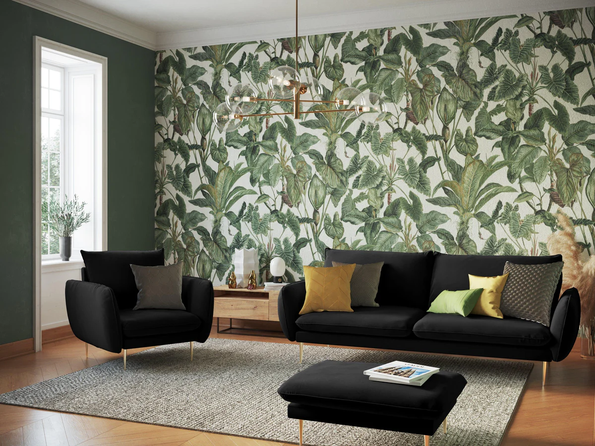 SOFA Vienna 3 osobowa na metalowych nogach, aksamitna tkanina do wyboru, nowoczesny styl, wyjątkowa