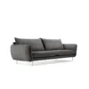 SOFA Vienna 4 osobowa na metalowych nogach, aksamitna tkanina do wyboru, nowoczesny styl, ciemnoszara