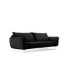 SOFA Vienna 4 osobowa na metalowych nogach, aksamitna tkanina do wyboru, nowoczesny styl, czarna