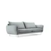SOFA Vienna 4 osobowa na metalowych nogach, aksamitna tkanina do wyboru, nowoczesny styl, jasnoszara