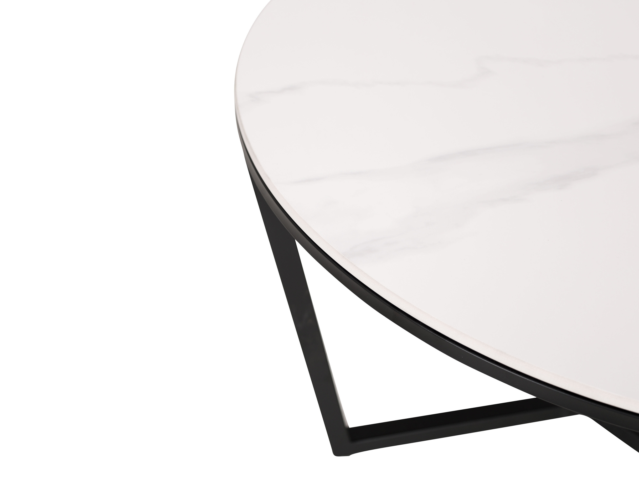 ZESTAW STOLIKÓW KAWOWYCH 2w1 okrągłe, metalowe, czarne podstawy, czarny i biały blat, nowoczesny styl, ekskluzywny