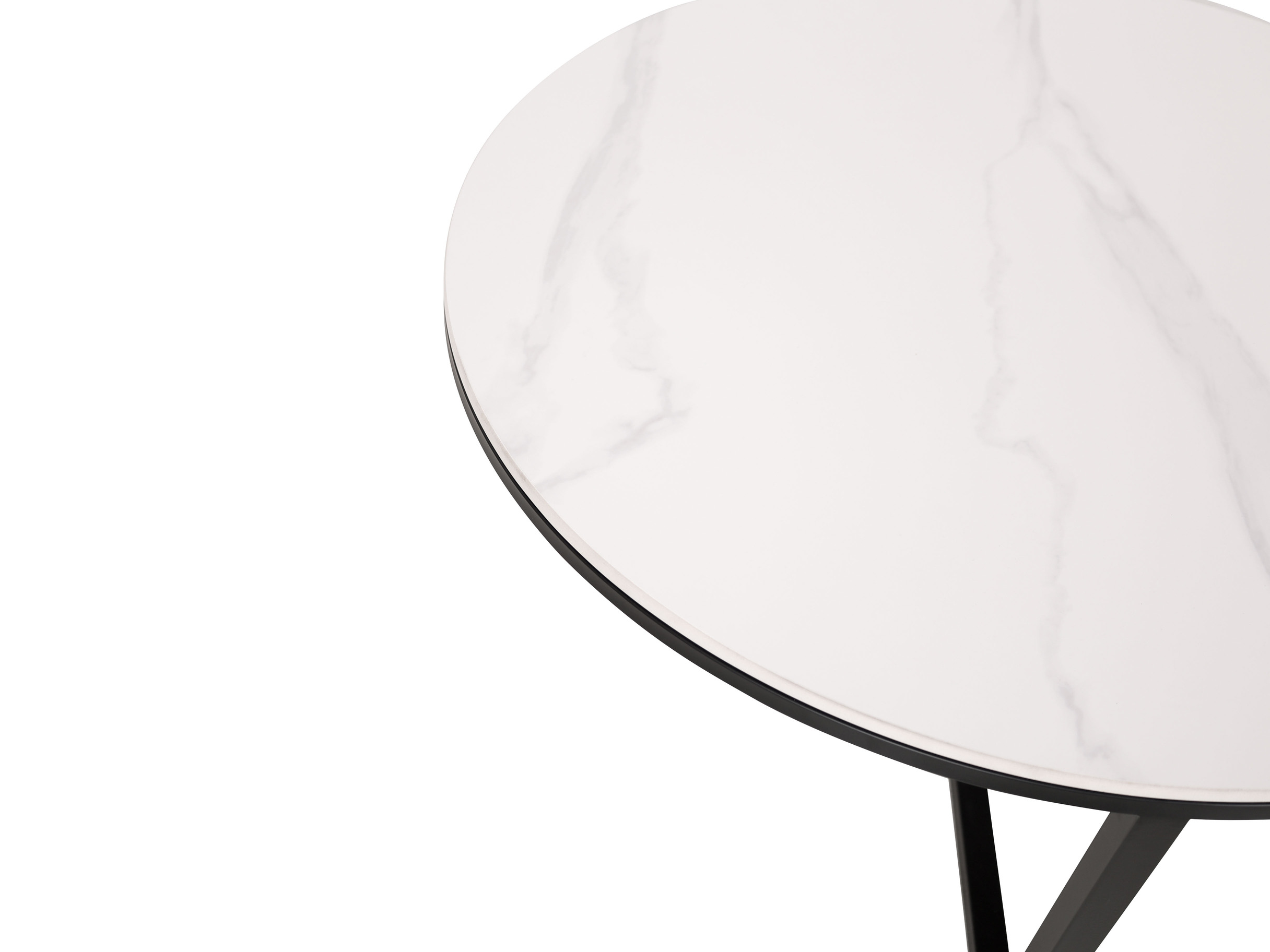 ZESTAW STOLIKÓW KAWOWYCH 2w1 okrągłe, metalowe, czarne podstawy, czarny i biały blat, nowoczesny styl, wyrafinowany