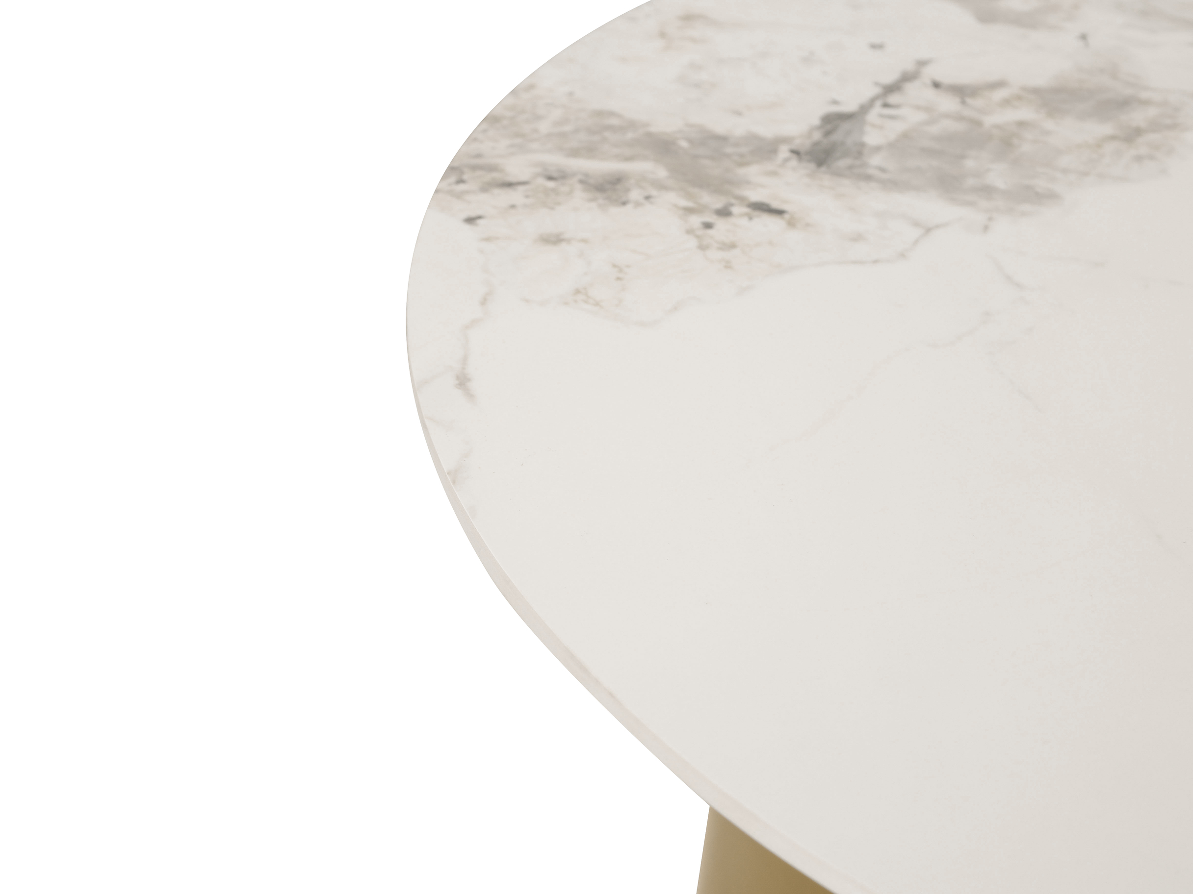 ZESTAW STOLIKÓW KAWOWYCH 2w1 złote podstawy ze stali nierzewnej, blaty z białego spieku kamiennego, nowoczesny styl, luksusowy