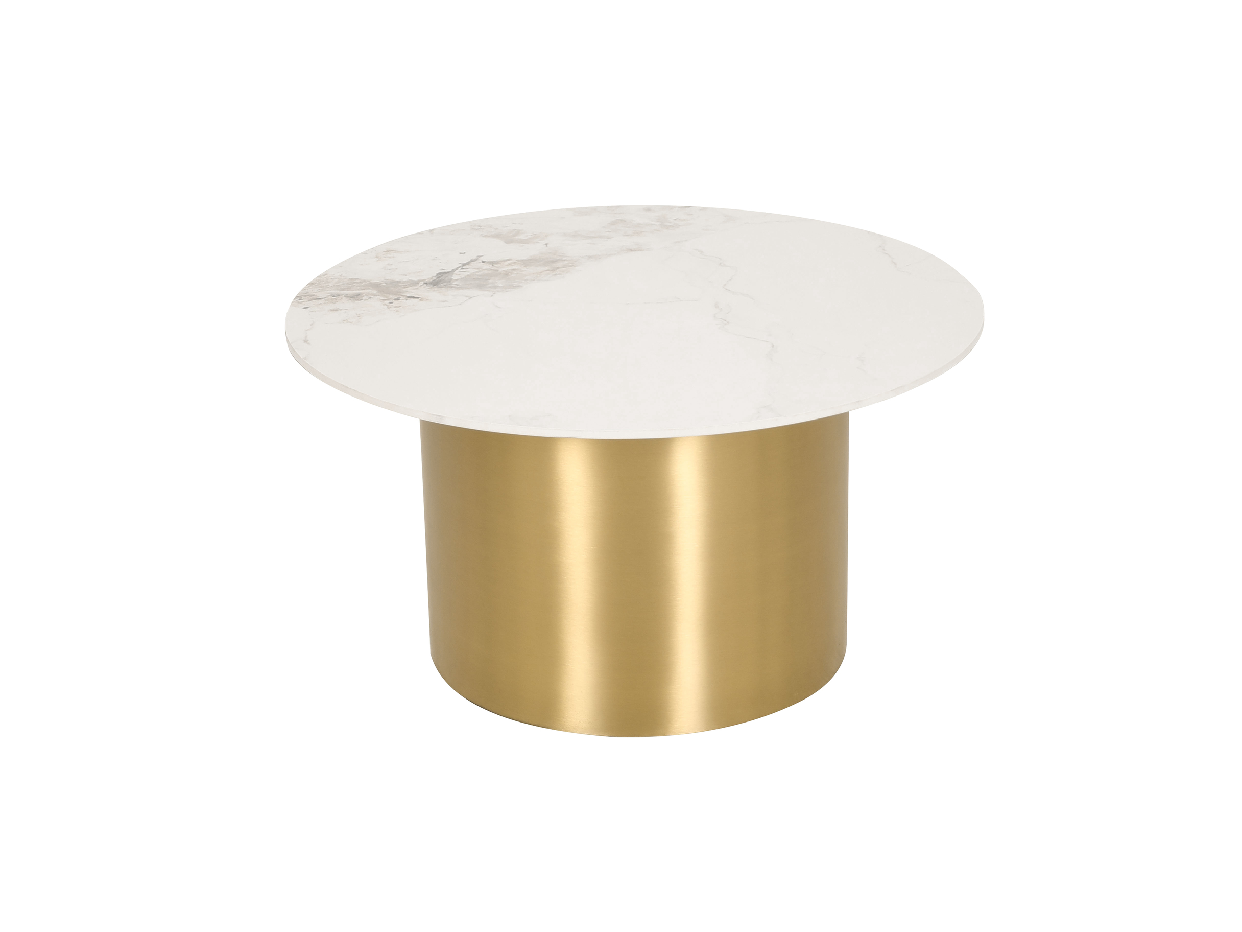 ZESTAW STOLIKÓW KAWOWYCH 2w1 złote podstawy ze stali nierzewnej, blaty z białego spieku kamiennego, nowoczesny styl, piękny