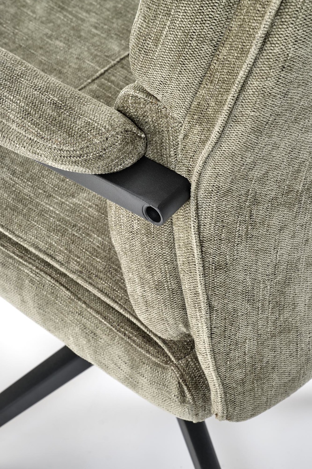 KRZESŁO BIUROWE Adriano z podłokietnikami, oliwkowa tapicerka, obrotowe, nowoczesny styl-1