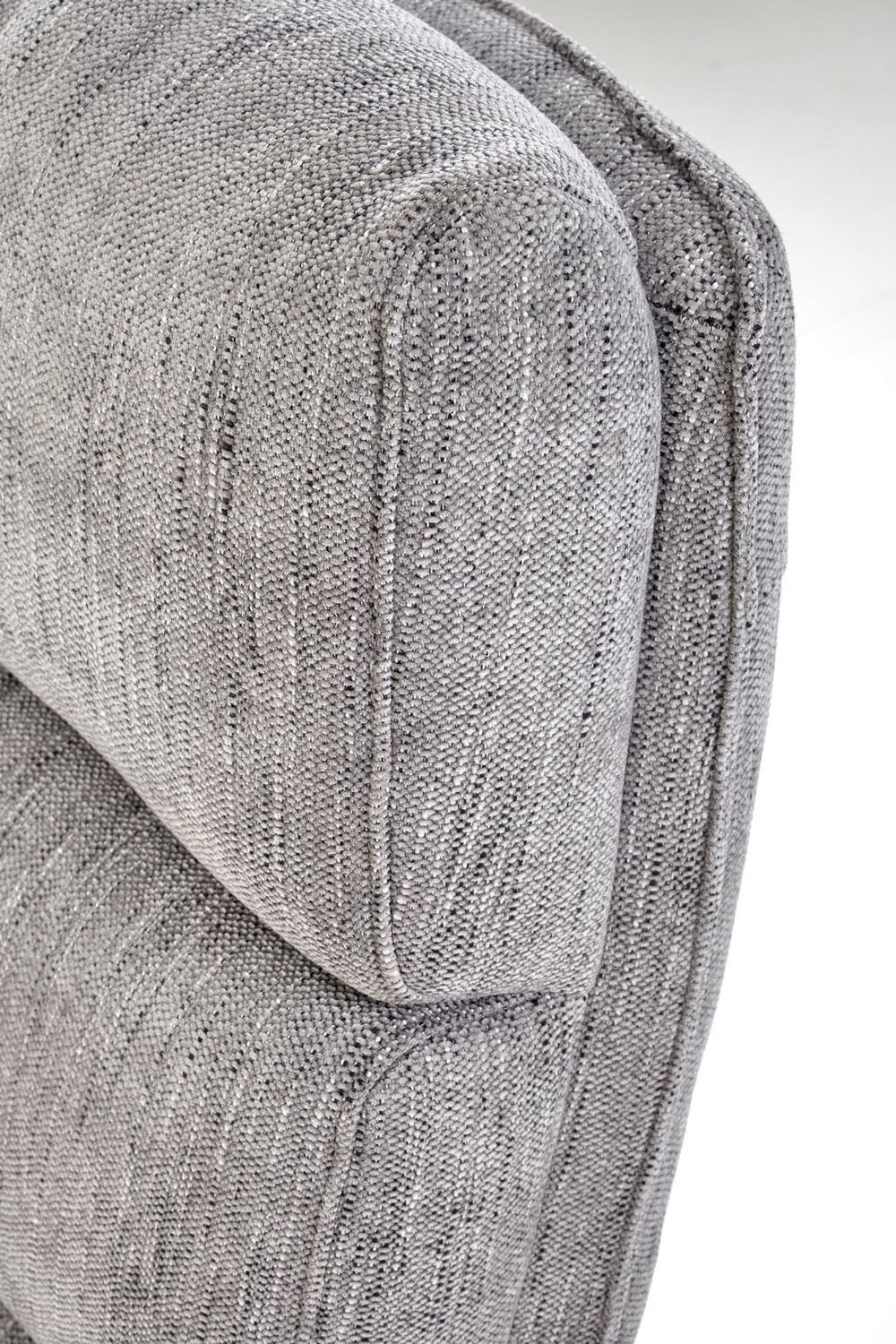 KRZESŁO BIUROWE Adriano z podłokietnikami, popielata tapicerka, obrotowe, nowoczesny styl, detale