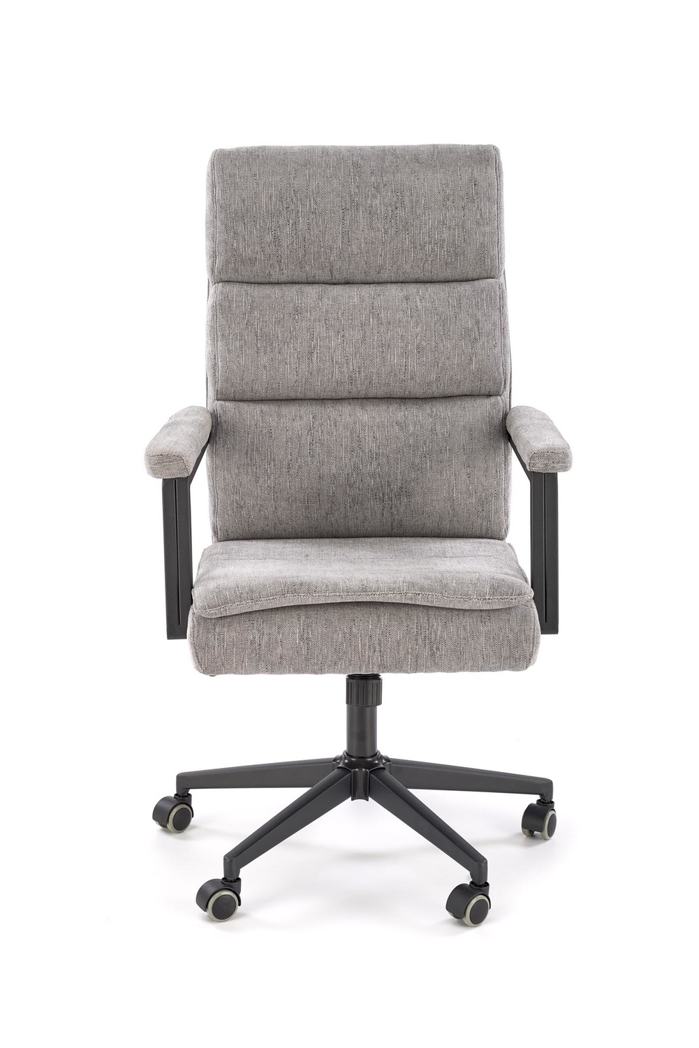 KRZESŁO BIUROWE Adriano z podłokietnikami, popielata tapicerka, obrotowe, nowoczesny styl, do biura