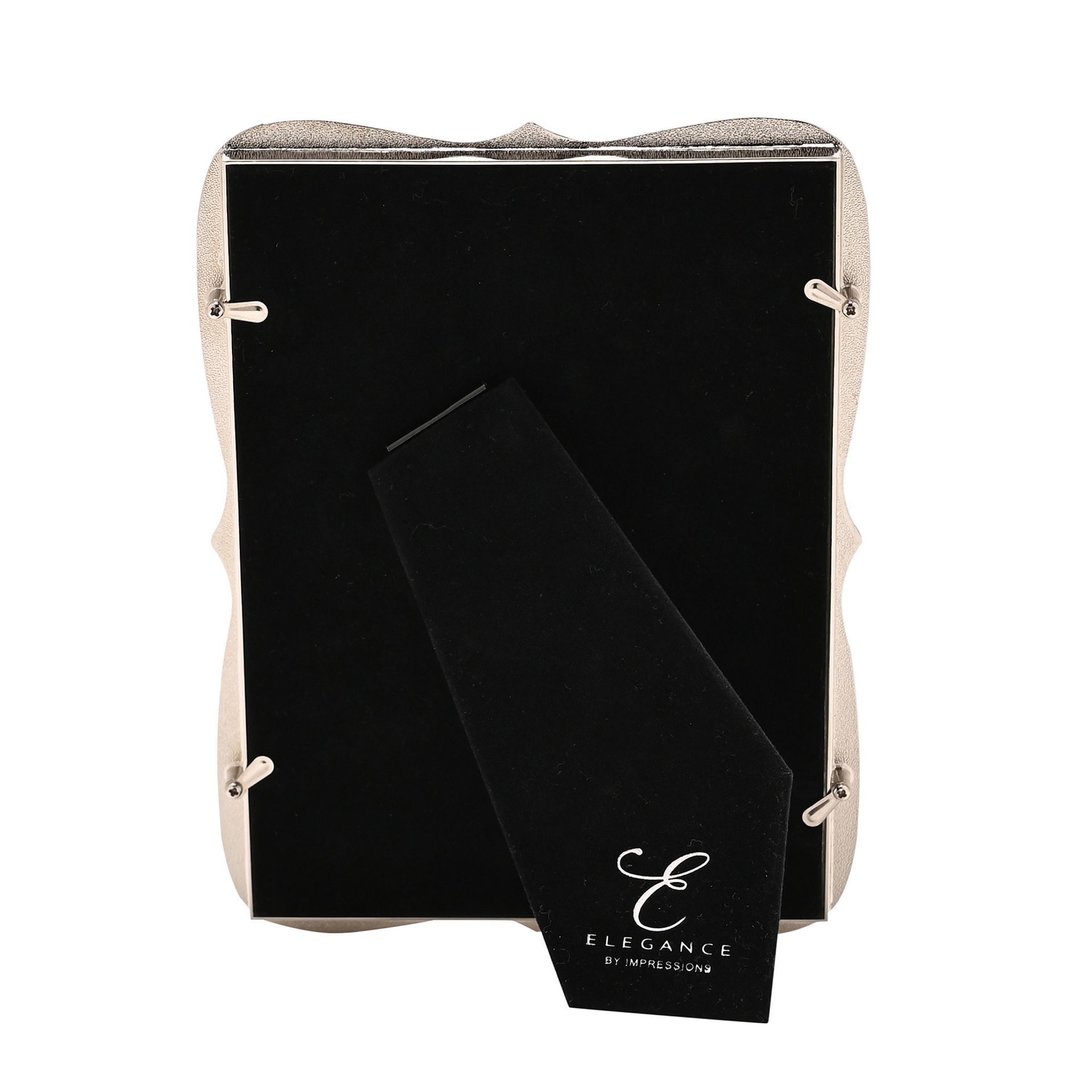 RAMKA NA ZDJĘCIE srebrna, nieregularna, pofalowana obwódka, klasyczny styl z nutą nowoczesności 4x6, nowoczesna