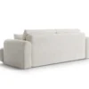 SOFA Ella z funkcją spania, tapicerka boucle w jasnobeżowym wydaniu, zaoblone kształty, designerski styl, wyjątkowa