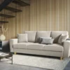 SOFA Kyoto z funkcją spania, beżowa tapicerka, złote metalowe nogi, nowoczesny styl-1