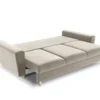 SOFA Kyoto z funkcją spania, beżowa tapicerka, złote metalowe nogi, nowoczesny styl-5