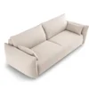 SOFA Matera z funkcją spania, beżowa tapicerka, zaoblone kształty, designerski styl-3