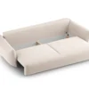 SOFA Matera z funkcją spania, beżowa tapicerka, zaoblone kształty, designerski styl-4