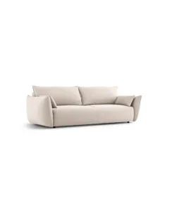 SOFA Matera z funkcją spania, beżowa tapicerka, zaoblone kształty, designerski styl