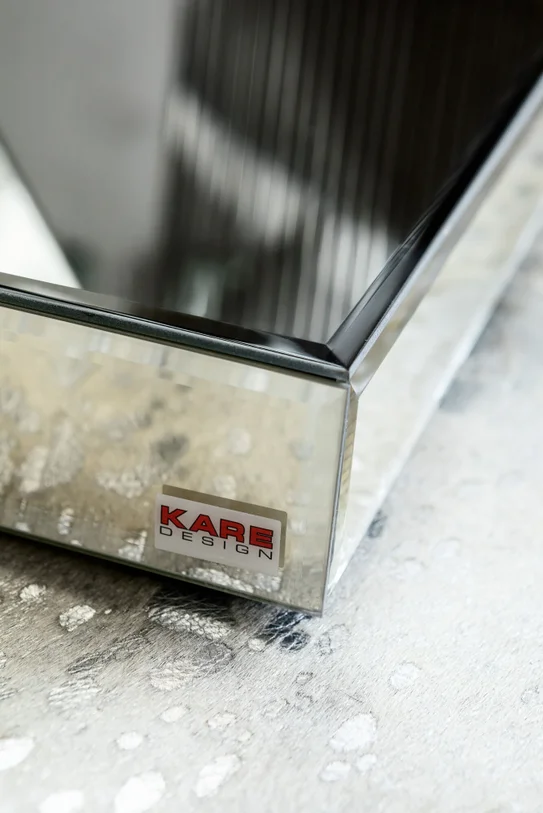 STOLIK POMOCNICZY Luxury lustrzany, w kształcie litery Z, styl glamour-3