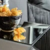 STOLIK POMOCNICZY Luxury lustrzany, w kształcie litery Z, styl glamour-4