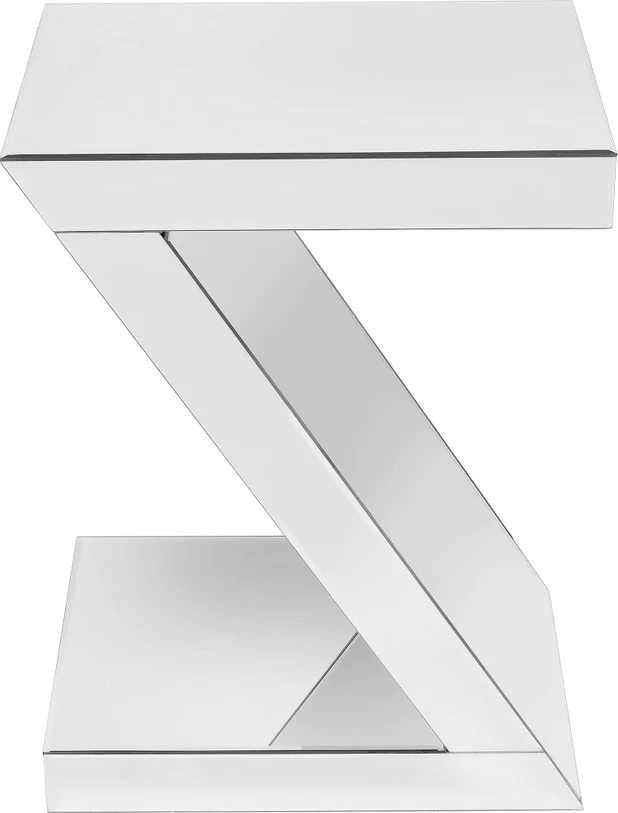STOLIK POMOCNICZY Luxury lustrzany, w kształcie litery Z, styl glamour, wyjątkowy