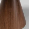 STOLIK POMOCNICZY z brązową podstawą, biały ceramiczny blat, złote stalowe dodatki, nowoczesny styl 50 cm, najwyższa jakośc