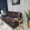 Sofa Torre, brązowa, ciemna, dobra tkanina welurowa, wyprzedaż, wygodna