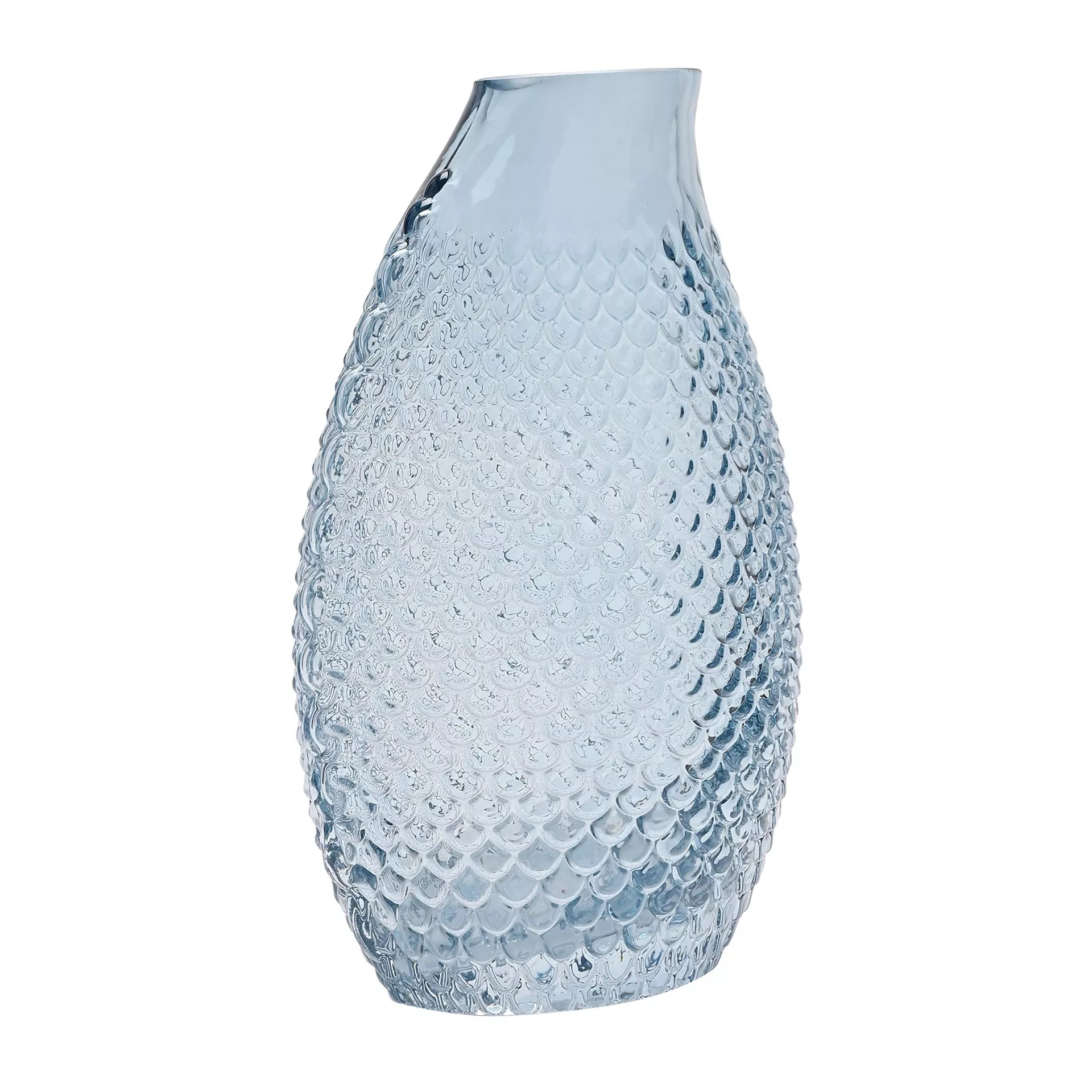 WAZON szklany, niebieski, wyjątkowa tekstura, nieregularny kształt, nowoczesny, piękny WAZON szklany, niebieski, wyjątkowa tekstura, nieregularny kształt, nowoczesny, piękny