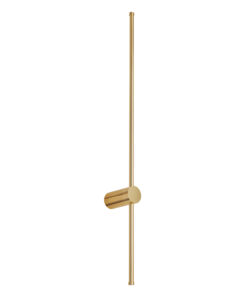 KINIKET ŚCIENNY Sparo LED, złoty, minimalistyczna, pionowa forma, nowoczesny styl glamour