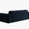 SOFA 3-osobowa Lisa, przeszywana, zaoblone kształty, miękkie siedzisko, ciemnoniebieska tapicerka, designerski styl, ekskluzywna