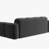 SOFA 3-osobowa Lisa, przeszywana, zaoblone kształty, miękkie siedzisko, ciemnoszara tapicerka, designerski styl, ekskluzywna