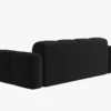 SOFA 3-osobowa Lisa, przeszywana, zaoblone kształty, miękkie siedzisko, czarna tapicerka, designerski styl, ekskluzywna