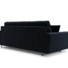 SOFA Kyoto z funkcją spania, ciemnoniebieska tapicerka, metalowe nogi, nowoczesny styl, premium